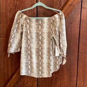 Snake print blouse -NWT
